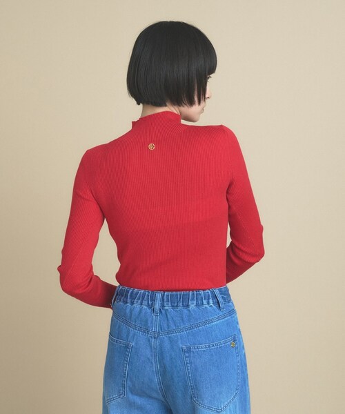 cloenc(クロエンス)の「【WEB限定カラーあり】Relaxy Rich シルクカシミヤ混 モックネック ニット(ニット/セーター・レディース・サックスブルー/ピンク/ワインレッド/ベージュ系その他7/ライトグレー系8/ブラウン系8/オリーブ/ネイビー/ライトイエロー系・02)」の22枚目の写真