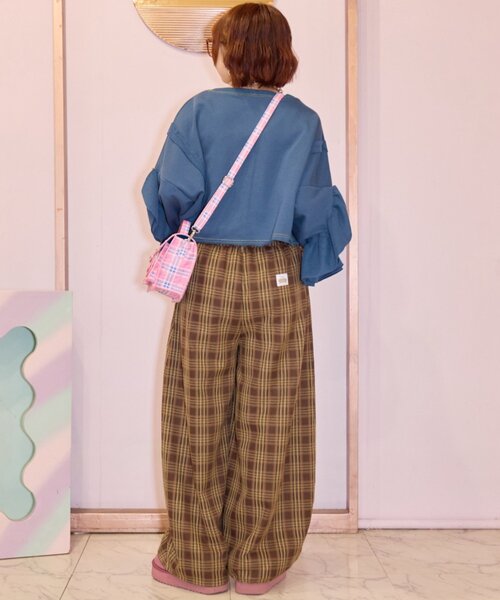HELLO.SANFRANCISCO（ハローサンフランシスコ）の「【HELLO.SANFRANCISCO】チェック柄フリルポケットボリュームパンツ（その他パンツ・レディース・ブラウン/オレンジ/ブルー・SMALL/MEDIUM）」の11枚目の写真