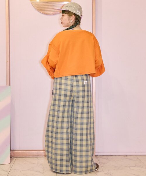 HELLO.SANFRANCISCO（ハローサンフランシスコ）の「【HELLO.SANFRANCISCO】チェック柄フリルポケットボリュームパンツ（その他パンツ・レディース・ブラウン/オレンジ/ブルー・SMALL/MEDIUM）」の17枚目の写真