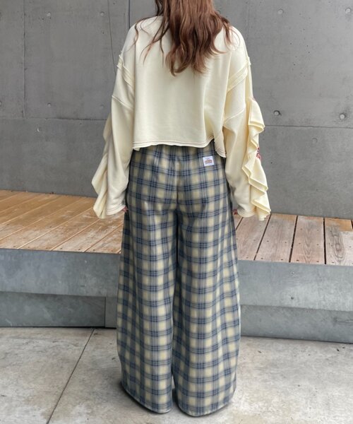 HELLO.SANFRANCISCO（ハローサンフランシスコ）の「【HELLO.SANFRANCISCO】チェック柄フリルポケットボリュームパンツ（その他パンツ・レディース・ブラウン/オレンジ/ブルー・SMALL/MEDIUM）」の20枚目の写真