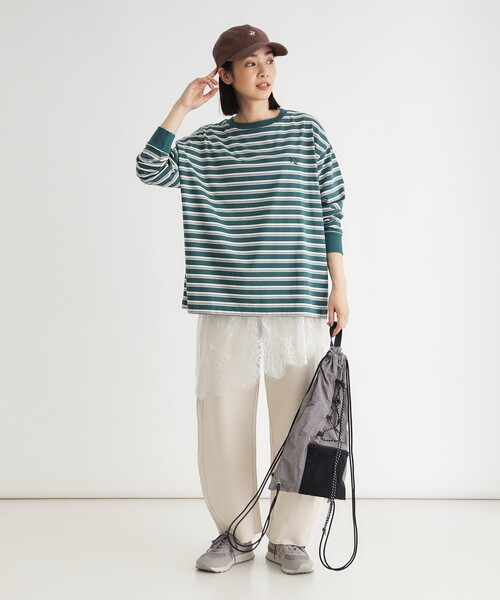 HONEYSUCKLE ROSE（ハニーサックルローズ）の「レース切替アシンメトリーヘム（Tシャツ/カットソー・レディース・ホワイト/ブラック/キャメル・04/05）」の8枚目の写真