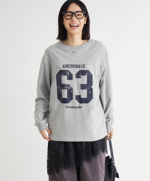 HONEYSUCKLE ROSE（ハニーサックルローズ）の「レース切替アシンメトリーヘム（Tシャツ/カットソー・レディース・ホワイト/ブラック/キャメル・04/05）」の10枚目の写真