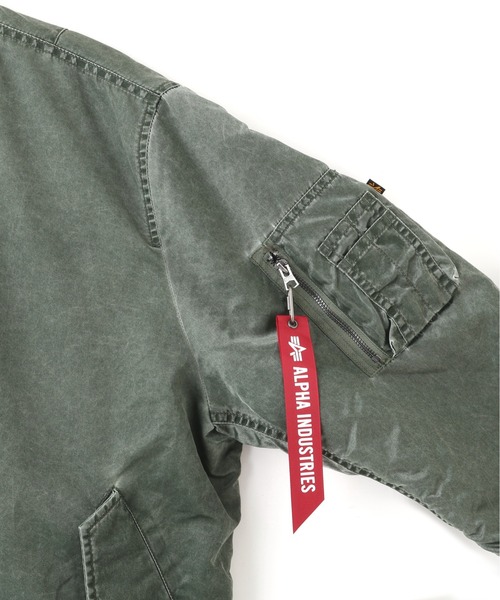 Alpha Industries(アルファインダストリーズ)の「Alpha Industries/アルファ インダストリーズ/MA-1 HERITAGE FIT FLIGHT JACKET (BATTLEWASH)/MA-1 ヘリテージフィット フライトジャケット バトルウォッシュ(MA-1・メンズ・セージグリーン/ブラック・2XL/XL/L/M/S/XS)」の6枚目の写真