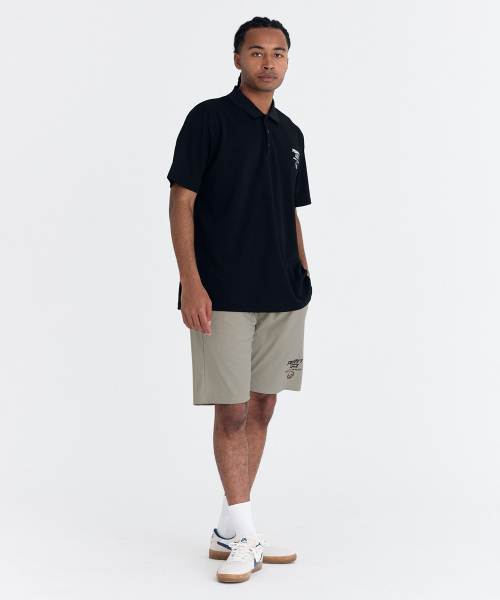 AIRIT(アイリット)の「スモールロゴ ピケTシャツ AM1238 BK(ポロシャツ・メンズ・ブラック・X-LARGE/XXX-LARGE/XXXXX-LARGE)」の2枚目の写真