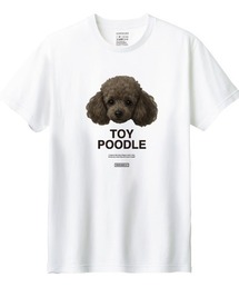 Moftique(モフティック) 半袖Tシャツ トイプードル 犬 アニマル プリント 5.6オンス トップス カットソー メンズ ユニセックス