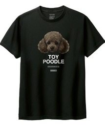 Moftique(モフティック) 半袖Tシャツ トイプードル 犬 アニマル プリント 5.6オンス トップス カットソー メンズ ユニセックス