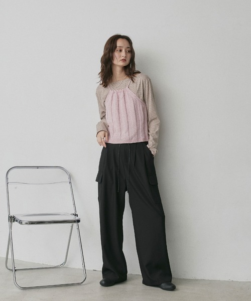 ad thie（アドティエ）の「アソート オフショルダー トップス（Tシャツ/カットソー・レディース・ベージュ系/グレー系/ネイビー系/オフホワイト/ブラック/ホワイト系・FREE）」の13枚目の写真