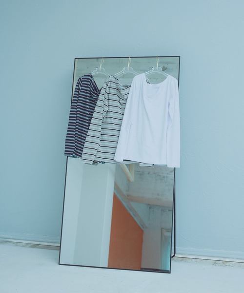 ad thie（アドティエ）の「アソート オフショルダー トップス（Tシャツ/カットソー・レディース・ベージュ系/グレー系/ネイビー系/オフホワイト/ブラック/ホワイト系・FREE）」の9枚目の写真