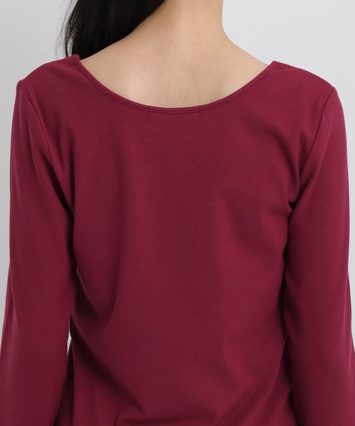 Andemiu(アンデミュウ)の「フロントパールリブカットソー/1043830(Tシャツ/カットソー・レディース・オフホワイト/ボルドー/ブラック・FREE)」の20枚目の写真