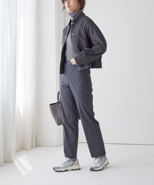 Tuche(トゥシェ)の「Tuche/トゥシェ ストレートパンツ マットレーヨン混 ストレッチ 裏微起毛(その他パンツ・レディース・ブラック/ネイビー/グレー・MEDIUM/LARGE/X-LARGE)」の12枚目の写真
