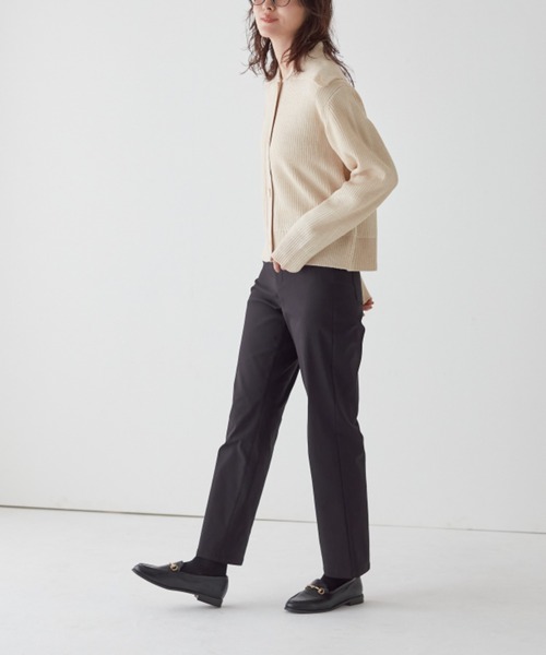 Tuche(トゥシェ)の「Tuche/トゥシェ ストレートパンツ マットレーヨン混 ストレッチ 裏微起毛(その他パンツ・レディース・ブラック/ネイビー/グレー・MEDIUM/LARGE/X-LARGE)」の8枚目の写真