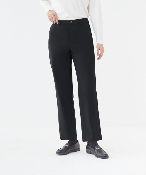 Tuche(トゥシェ)の「Tuche/トゥシェ ストレートパンツ マットレーヨン混 ストレッチ 裏微起毛(その他パンツ・レディース・ブラック/ネイビー/グレー・MEDIUM/LARGE/X-LARGE)」の7枚目の写真