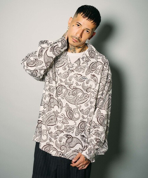Subciety（サブサエティ）の「Paisley open collar shirt（シャツ/ブラウス・メンズ・ブラウン/ブラック/ホワイト・S/M/L/XL）」の5枚目の写真