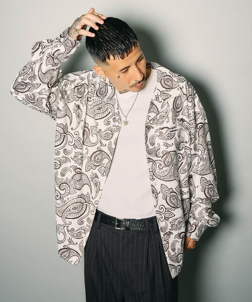 Subciety（サブサエティ）の「Paisley open collar shirt（シャツ/ブラウス・メンズ・ブラウン/ブラック/ホワイト・S/M/L/XL）」の7枚目の写真