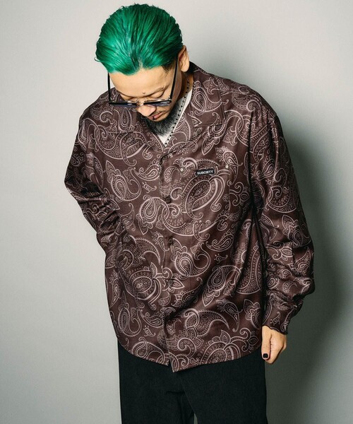 Subciety（サブサエティ）の「Paisley open collar shirt（シャツ/ブラウス・メンズ・ブラウン/ブラック/ホワイト・S/M/L/XL）」の13枚目の写真