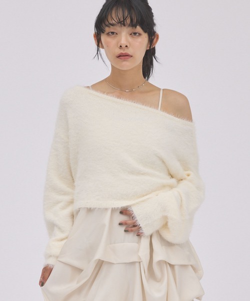 archives(アルシーヴ)の「ホイップキャミOP×ラメフェザーニットPOSET(ワンピース・レディース・グレー/ベージュ/アイボリー・MEDIUM)」の21枚目の写真