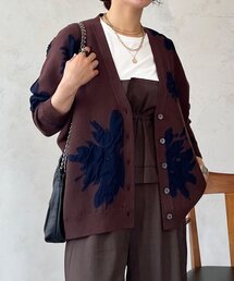 花柄カーデ