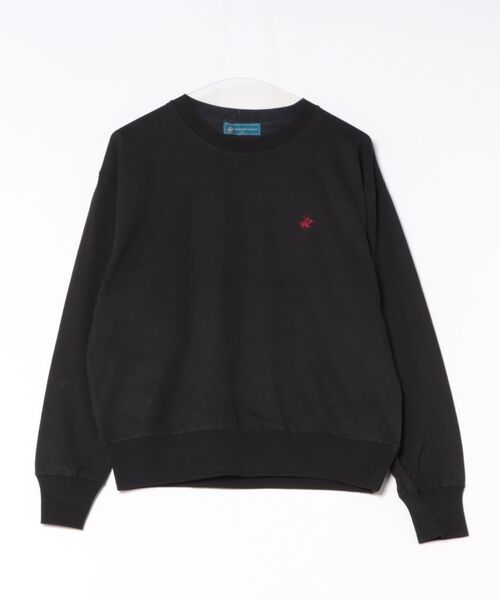 BEVERLY HILLS POLO CLUB(ビバリーヒルズポロクラブ)の「BEVERLY HILLS POLO CLUB / エルボーパッチ付き天竺ロンT(BHPC) / 6487-0764(スウェット・レディース・ネイビー/ブラック/ナチュラル・MEDIUM)」の6枚目の写真