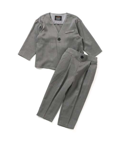 BREEZE（ブリーズ）の「【選べるボトム丈】BOYSフォーマルセットアップ（スーツセット・キッズ・グレー/ブラック/ベージュ/グレー系/ベージュ系/ブラック系・120/130/100/110/90/140/150）」の4枚目の写真