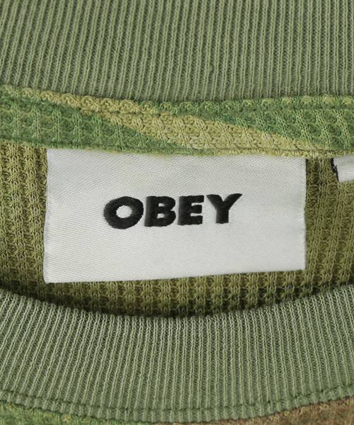 OBEY（オベイ）の「【OBEY / オベイ】VARSITY STAR THERMAL（Tシャツ/カットソー・レディース・カーキ・SMALL）」の4枚目の写真