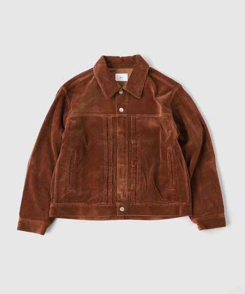 ETAT(エタ)の「ETAT / エタ TYPE 004 COMMON JACKET SOFT CORDUROY BRIGHT BROWN(ブルゾン・メンズ・ブラウン・50/46/44)」の1枚目の写真