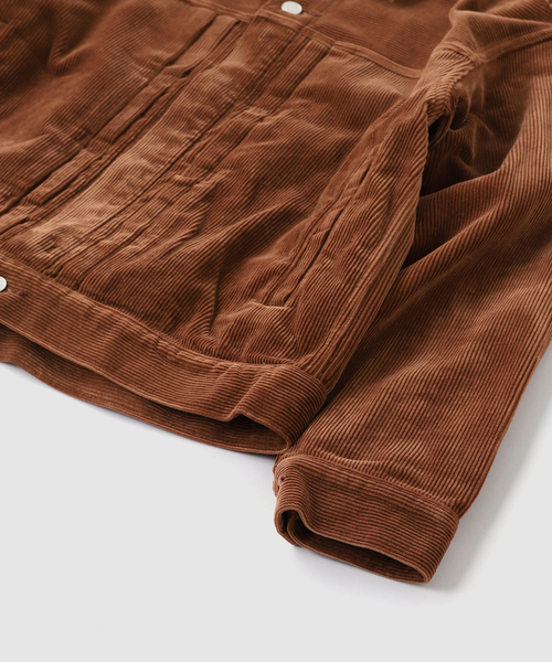 ETAT(エタ)の「ETAT / エタ TYPE 004 COMMON JACKET SOFT CORDUROY BRIGHT BROWN(ブルゾン・メンズ・ブラウン・50/46/44)」の4枚目の写真