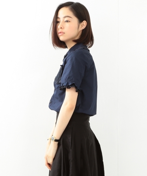 BEAMS BOY(ビームスボーイ)の「TORI-TO / 2重フリルスリーブ 半袖シャツ(シャツ/ブラウス・レディース・ホワイト/ネイビー・ONE SIZE)」の18枚目の写真