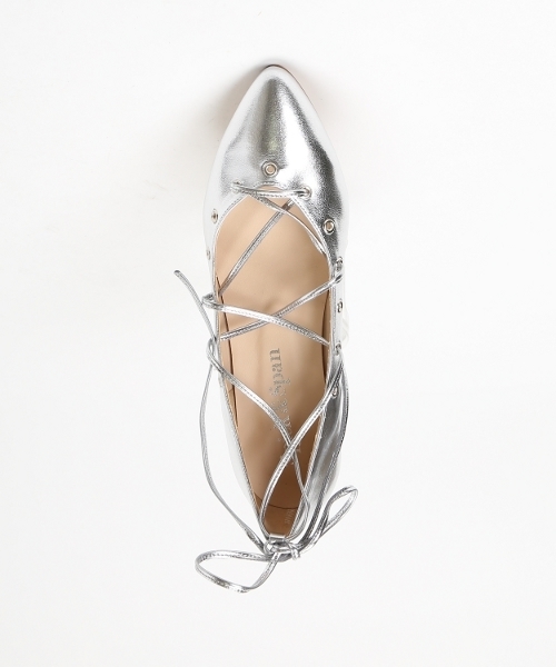 Spick & Span（スピックアンドスパン）の「ORIGINAL Vカットハトメレースアップパンプス◆（パンプス・レディース・ブルー系その他/シルバー/ブラック・38/36/37）」の13枚目の写真