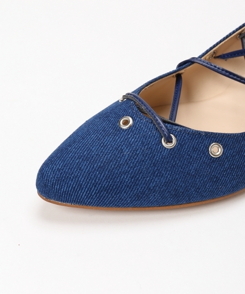 Spick & Span（スピックアンドスパン）の「ORIGINAL Vカットハトメレースアップパンプス◆（パンプス・レディース・ブルー系その他/シルバー/ブラック・38/36/37）」の8枚目の写真