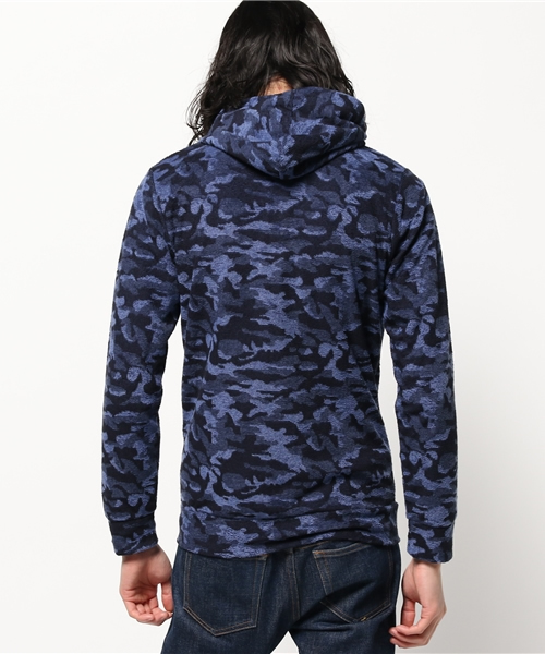 VENCEEXCHANGE（ヴァンスエクスチェンジ）の「パイルジャガードカモフラパーカー            （パーカー・メンズ・ネイビー/グレー・LARGE/MEDIUM）」の4枚目の写真