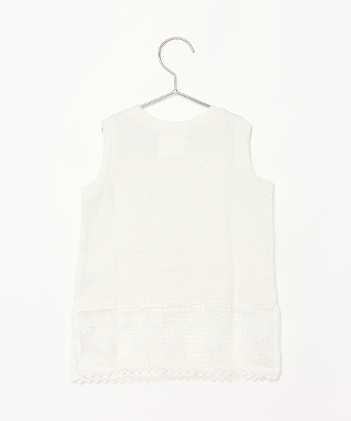 SWAP MEET MARKET（スワップミートマーケット）の「ロングタンクトップ（タンクトップ・キッズ・ホワイト/ピンク・140/100/120/90/110/130）」の3枚目の写真