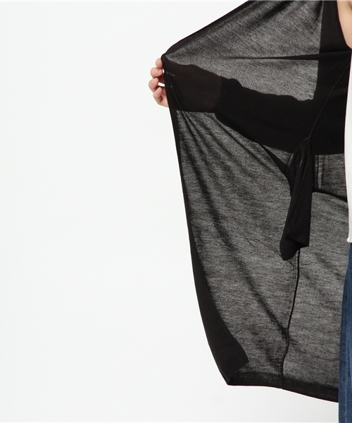 LIMITLESS LUXURY(リミットレスラグジュアリー)の「ビアンコタコカーディガン◆(カーディガン/ボレロ・レディース・グレー/ラスタ/ブラック/ベージュ・FREE)」の12枚目の写真