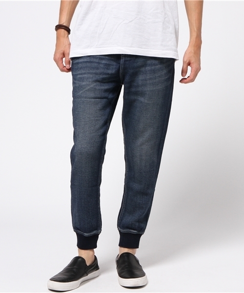 VENCEEXCHANGE(ヴァンスエクスチェンジ)の「裾リブジョグデニム(デニムパンツ・メンズ・ブルー/ダークネイビー・LARGE/SMALL/MEDIUM)」の2枚目の写真