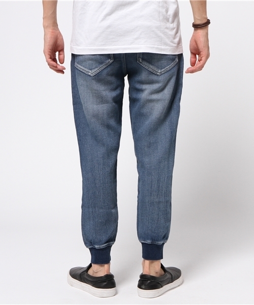 VENCEEXCHANGE(ヴァンスエクスチェンジ)の「裾リブジョグデニム(デニムパンツ・メンズ・ブルー/ダークネイビー・LARGE/SMALL/MEDIUM)」の4枚目の写真