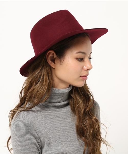 MOUSSY（マウジー）の「SOFT FELT HAT（キャップ・レディース・ホワイト/ボルドー・FREE）」の2枚目の写真