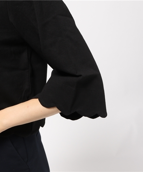 E hyphen world gallery(イーハイフンワールドギャラリー)の「スカラップ7S プルオーバー(Tシャツ/カットソー・レディース・ブラック/グリーン/オフホワイト/オレンジ系その他・FREE)」の9枚目の写真