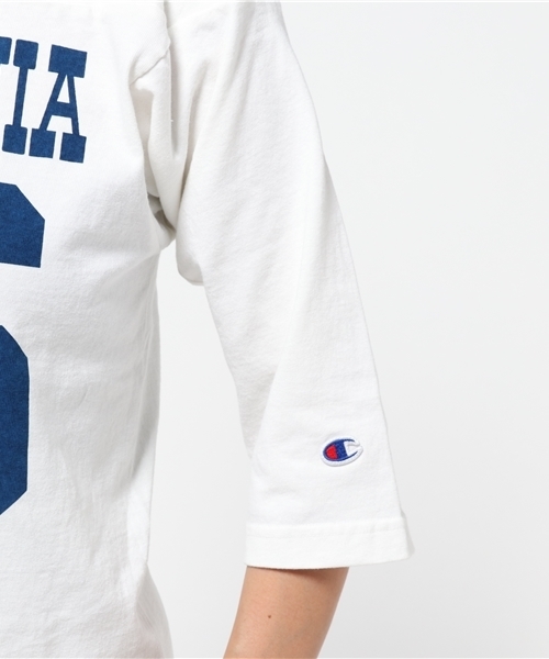 Champion（チャンピオン）の「フットボールTシャツ(Champion)（Tシャツ/カットソー・レディース・ホワイト・SMALL）」の6枚目の写真