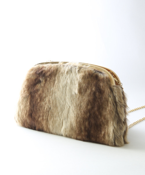 Rouge vif（ルージュヴィフ）の「ﾌｧｰｸﾗｯﾁ（クラッチバッグ・レディース・ベージュ・FREE）」の3枚目の写真