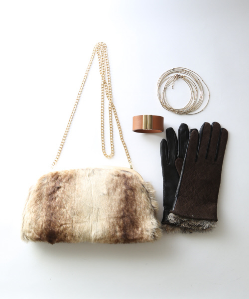 Rouge vif（ルージュヴィフ）の「ﾌｧｰｸﾗｯﾁ（クラッチバッグ・レディース・ベージュ・FREE）」の9枚目の写真