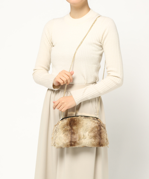 Rouge vif（ルージュヴィフ）の「ﾌｧｰｸﾗｯﾁ（クラッチバッグ・レディース・ベージュ・FREE）」の6枚目の写真