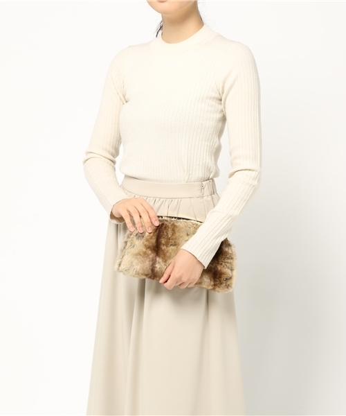 Rouge vif（ルージュヴィフ）の「ﾌｧｰｸﾗｯﾁ（クラッチバッグ・レディース・ベージュ・FREE）」の7枚目の写真