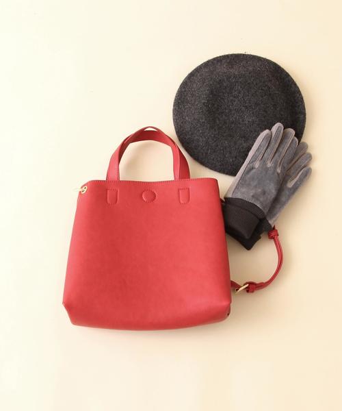 coen（コーエン）の「カラー2WAYショルダーバッグ（ショルダーバッグ・レディース・ブラック/ライトグレー/ダークブラウン/レッド・FREE）」の4枚目の写真