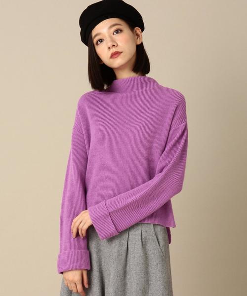 Another Edition（アナザーエディション）の「カタアゼフレッシュカラーニット/AEMBC ｶﾀｱｾﾞ FRESH ｶﾗｰ PO◆（ニット/セーター・レディース・オフホワイト/ブラック/イエロー/パープル・FREE）」の3枚目の写真