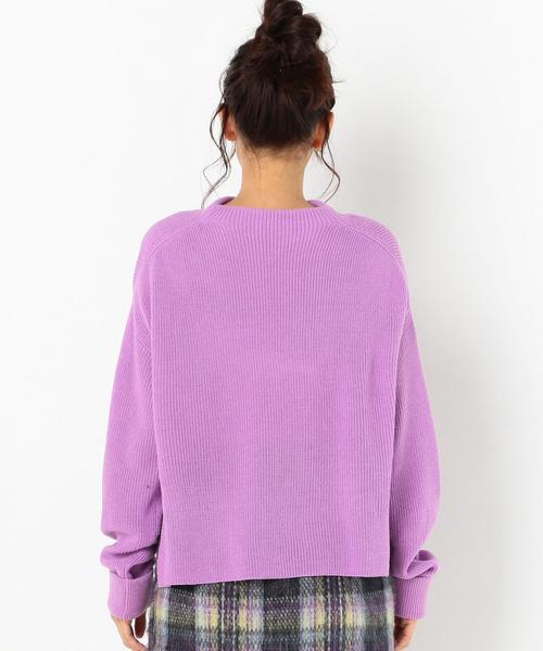 Another Edition（アナザーエディション）の「カタアゼフレッシュカラーニット/AEMBC ｶﾀｱｾﾞ FRESH ｶﾗｰ PO◆（ニット/セーター・レディース・オフホワイト/ブラック/イエロー/パープル・FREE）」の5枚目の写真