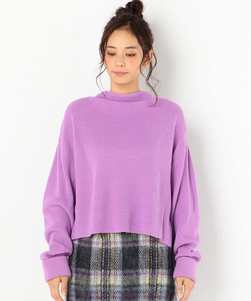 Another Edition（アナザーエディション）の「カタアゼフレッシュカラーニット/AEMBC ｶﾀｱｾﾞ FRESH ｶﾗｰ PO◆（ニット/セーター・レディース・オフホワイト/ブラック/イエロー/パープル・FREE）」の6枚目の写真