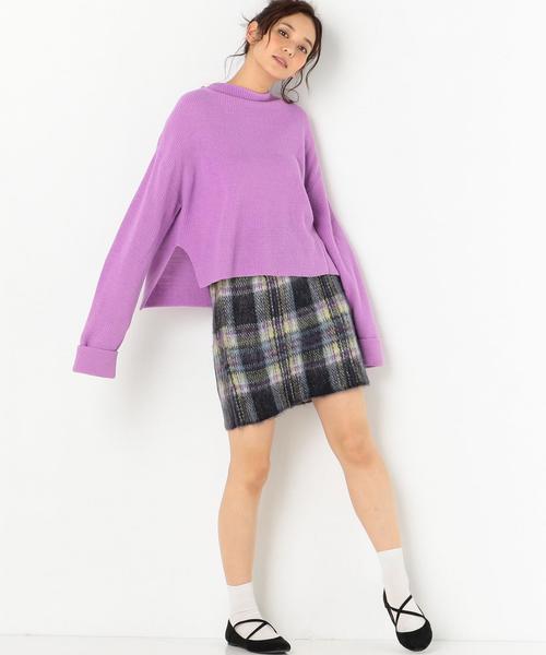 Another Edition（アナザーエディション）の「カタアゼフレッシュカラーニット/AEMBC ｶﾀｱｾﾞ FRESH ｶﾗｰ PO◆（ニット/セーター・レディース・オフホワイト/ブラック/イエロー/パープル・FREE）」の15枚目の写真