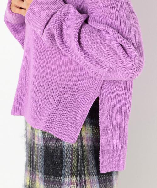 Another Edition（アナザーエディション）の「カタアゼフレッシュカラーニット/AEMBC ｶﾀｱｾﾞ FRESH ｶﾗｰ PO◆（ニット/セーター・レディース・オフホワイト/ブラック/イエロー/パープル・FREE）」の18枚目の写真