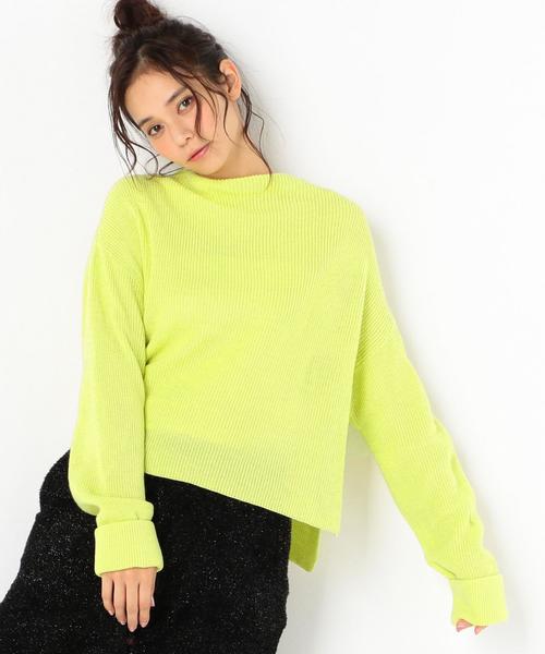 Another Edition（アナザーエディション）の「カタアゼフレッシュカラーニット/AEMBC ｶﾀｱｾﾞ FRESH ｶﾗｰ PO◆（ニット/セーター・レディース・オフホワイト/ブラック/イエロー/パープル・FREE）」の22枚目の写真