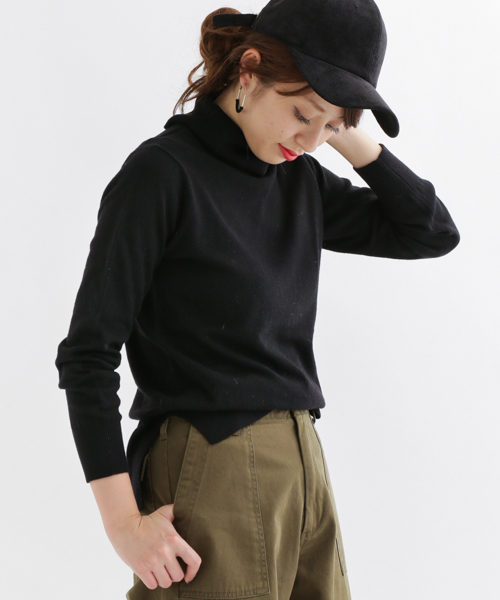 URBAN RESEARCH Sonny Label（アーバンリサーチサニーレーベル）の「Sonny Label ウォッシャブルベーシックタートルニット（ニット/セーター・レディース・オフホワイト/グレー/キャメル/パープル系その他/ブラック・FREE）」の3枚目の写真