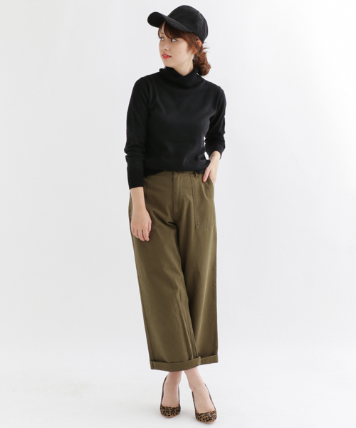 URBAN RESEARCH Sonny Label（アーバンリサーチサニーレーベル）の「Sonny Label ウォッシャブルベーシックタートルニット（ニット/セーター・レディース・オフホワイト/グレー/キャメル/パープル系その他/ブラック・FREE）」の7枚目の写真